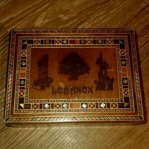Wooden Lebanon Keepsake Box